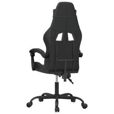vidaXL Καρέκλα Gaming Μαύρη από Συνθετικό Δέρμα 57,5x59,5x(121-131)cm 1 τεμ.