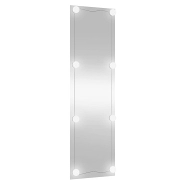 vidaXL Καθρέφτης Τοίχου με LED Ορθογώνιος 30x100 εκ. Γυάλινος