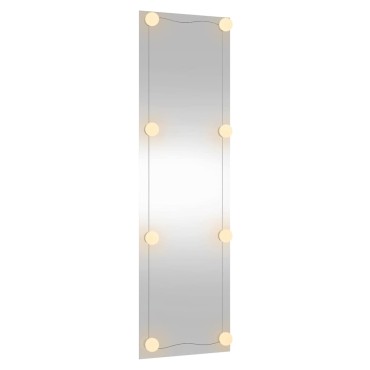 vidaXL Καθρέφτης Τοίχου με LED Ορθογώνιος 30x100 εκ. Γυάλινος