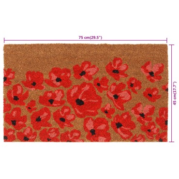 vidaXL Πατάκι Εισόδου Φυσικό 45 x 75 εκ. Θυσανωτός Κοκοφοίνικας