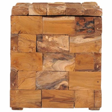 vidaXL Σκαμπό Αποθήκευσης από Μασίφ Ξύλο Teak 40x40x45cm 1 τεμ.