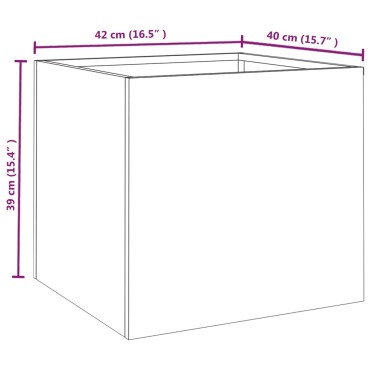 vidaXL Ζαρντινιέρες 2τεμ. 42x40x39εκ Ατσάλι Σκληρυθέν στον Αέρα