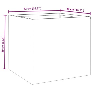 vidaXL Ζαρντινιέρες 2τεμ. 42x40x39εκ Ατσάλι Σκληρυθέν στον Αέρα