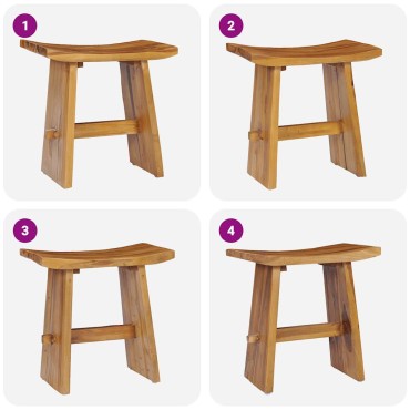 vidaXL Σκαμπό από Μασίφ Ξύλο Teak 50x30x50cm 1 τεμ.