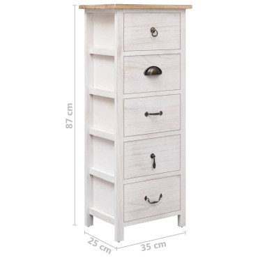 vidaXL Βοηθητικό Ντουλάπι 35x25x87cm από Ξύλο Παυλώνιας