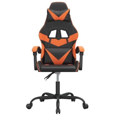 vidaXL Καρέκλα Gaming Μαύρο/Πορτοκαλί Συνθετικό Δέρμα 57,5x59,5x(121-131)cm 1 τεμ.