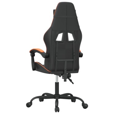 vidaXL Καρέκλα Gaming Μαύρο/Πορτοκαλί Συνθετικό Δέρμα 57,5x59,5x(121-131)cm 1 τεμ.