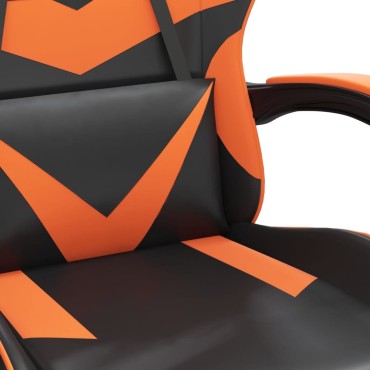 vidaXL Καρέκλα Gaming Μαύρο/Πορτοκαλί Συνθετικό Δέρμα 57,5x59,5x(121-131)cm 1 τεμ.