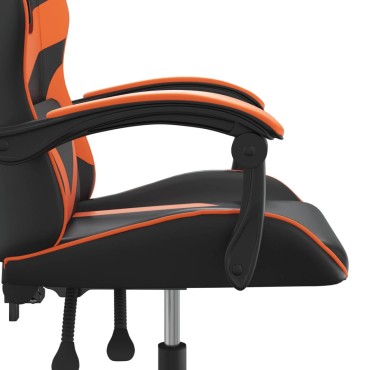 vidaXL Καρέκλα Gaming Μαύρο/Πορτοκαλί Συνθετικό Δέρμα 57,5x59,5x(121-131)cm 1 τεμ.