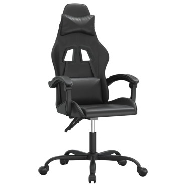 vidaXL Καρέκλα Gaming Μαύρη από Συνθετικό Δέρμα 57,5x59,5x(121-131)cm 1 τεμ.