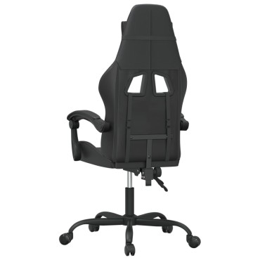 vidaXL Καρέκλα Gaming Μαύρη από Συνθετικό Δέρμα 57,5x59,5x(121-131)cm 1 τεμ.