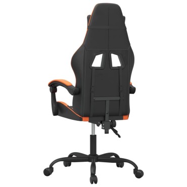 vidaXL Καρέκλα Gaming Μαύρο/Πορτοκαλί Συνθετικό Δέρμα 57,5x59,5x(121-131)cm 1 τεμ.