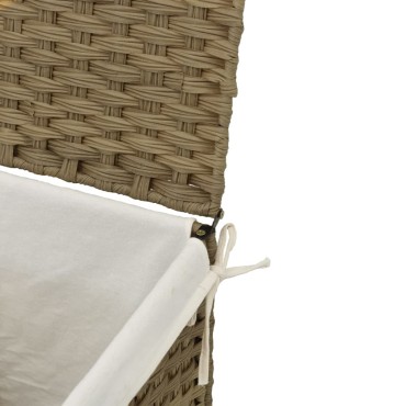 vidaXL Καλάθι Πλυντηρίου με Καπάκι 46 x 33 x 60 εκ. Συνθετικό Ρατάν