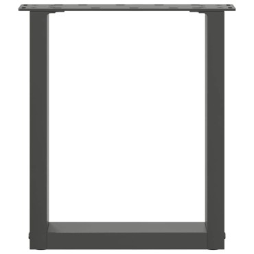 vidaXL Πόδια Τραπεζιού Σαλονιού σε Σχήμα U 2 τεμ. Ανθρακί 28x(42-43)cm Ατσάλι