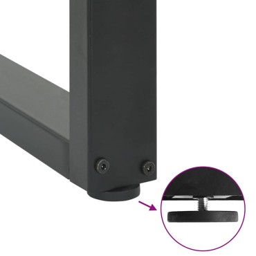 vidaXL Πόδια Τραπεζιού Σαλονιού σε Σχήμα U 2 τεμ. Ανθρακί 28x(42-43)cm Ατσάλι