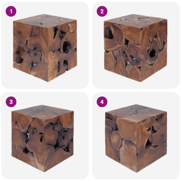 vidaXL Σκαμπό 4 τεμ. Καφέ 40x40x45cm από Μασίφ Ξύλο Teak