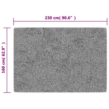 vidaXL Χαλί Πλενόμενο Γκρι και Λευκό 160x230cm