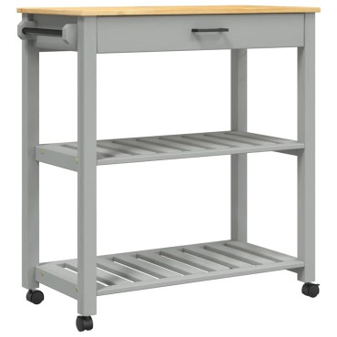 vidaXL Τρόλεϊ Κουζίνας MONZA 84x40x88,5cm από Μασίφ Ξύλο Πεύκου 1 τεμ.