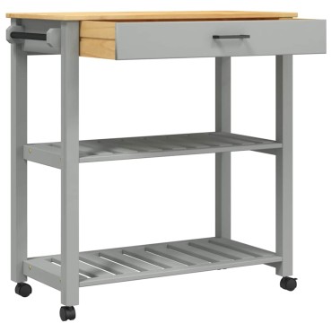 vidaXL Τρόλεϊ Κουζίνας MONZA 84x40x88,5cm από Μασίφ Ξύλο Πεύκου 1 τεμ.