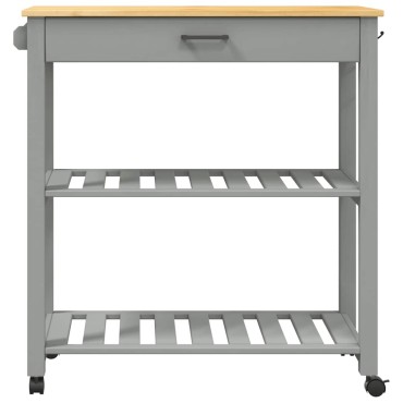 vidaXL Τρόλεϊ Κουζίνας MONZA 84x40x88,5cm από Μασίφ Ξύλο Πεύκου 1 τεμ.