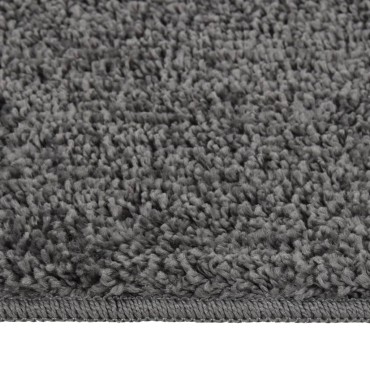 vidaXL Χαλί Shaggy Αντιολισθητικό Σκούρο Γκρι 80x150cm