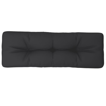 vidaXL Μαξιλάρι Παλέτας Μαύρο 120x40x12cm Υφασμάτινο