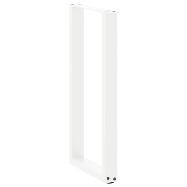 vidaXL Πόδια Κονσόλας σε Σχήμα U 2 τεμ. Λευκά 38x(72-73)cm Ατσάλι