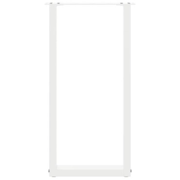 vidaXL Πόδια Κονσόλας σε Σχήμα U 2 τεμ. Λευκά 38x(72-73)cm Ατσάλι
