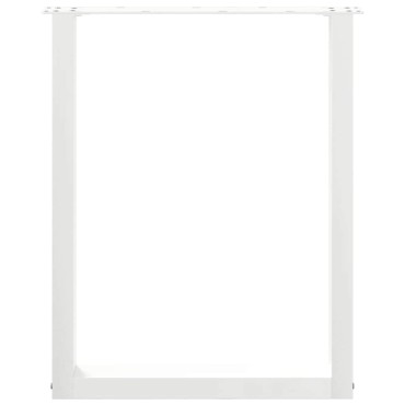 vidaXL Πόδια Τραπεζαρίας σε Σχήμα U 2 τεμ. Λευκά 70x(72-73)cm Ατσάλι