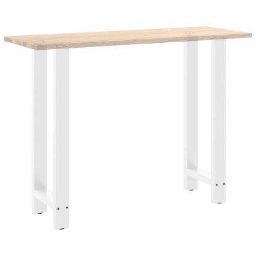 vidaXL Πόδια Τραπεζιού Μπαρ 2 τεμ. Λευκά 50x(100-101)cm Ατσάλι