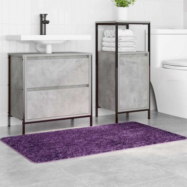 vidaXL Αντιολισθητικό μαξιλάρι μπάνιου Μοβ 70 x 120 cm PP