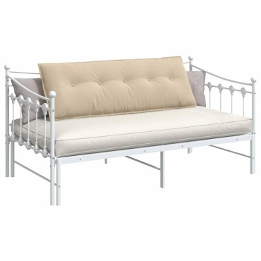 vidaXL Μαξιλάρι Πλάτης Κρεμ 140 x 50 cm Ύφασμα Μικροΐνας