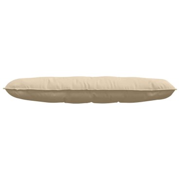 vidaXL Μαξιλάρι Πλάτης Κρεμ 140 x 50 cm Ύφασμα Μικροΐνας