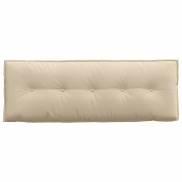 vidaXL Μαξιλάρι Πλάτης Κρεμ 140 x 50 cm Ύφασμα Μικροΐνας