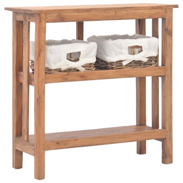 vidaXL Τραπέζι Κονσόλα 69x28x70cm από Μασίφ Ξύλο Μαόνι 1 τεμ.