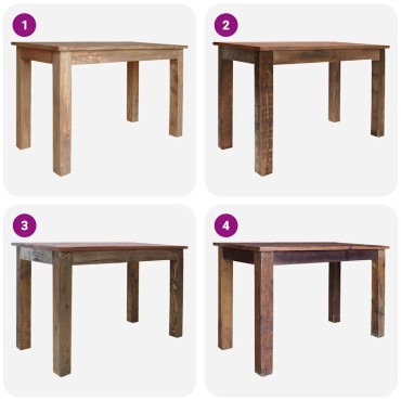 vidaXL Τραπεζαρία 120x60x77cm από Μασίφ Ξύλο Μαόνι 1 τεμ.