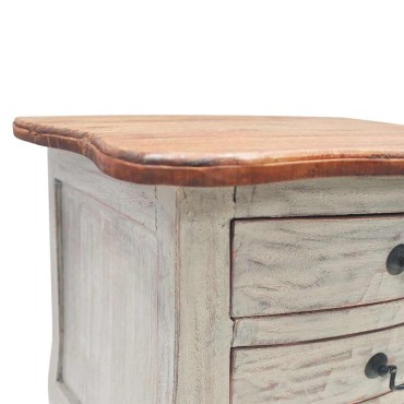 vidaXL Κομοδίνο 48x35x64cm από Μασίφ Μαόνι 1 τεμ.