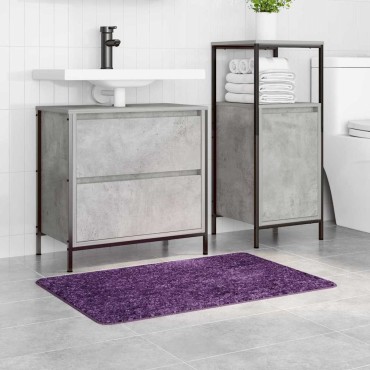 vidaXL Αντιολισθητικό μαξιλάρι μπάνιου Μοβ 60 x 90 cm PP
