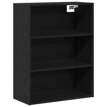 vidaXL Highboard Μαύρη Οξυά 69,5x32,5x180cm Επεξεργασμένο Ξύλο 1 τεμ.