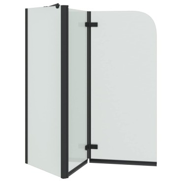 vidaXL Καλυμμα Ντους Μαύρο 120 x 68 x 130 εκ. ESG Γυαλί και Αλουμίνιο