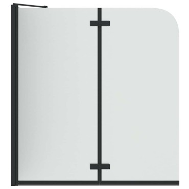 vidaXL Καλυμμα Ντους Μαύρο 120 x 68 x 130 εκ. ESG Γυαλί και Αλουμίνιο