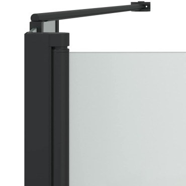 vidaXL Καλυμμα Ντους Μαύρο 120 x 68 x 130 εκ. ESG Γυαλί και Αλουμίνιο