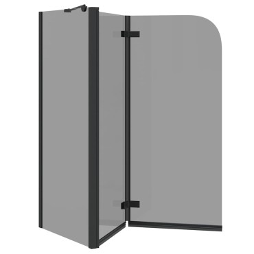 vidaXL Καλυμμα Ντους Μαύρο 120 x 68 x 130 εκ. ESG Γυαλί και Αλουμίνιο