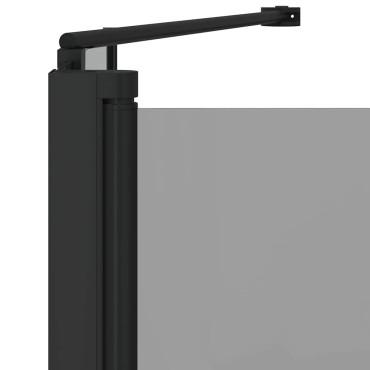vidaXL Καλυμμα Ντους Μαύρο 120 x 68 x 130 εκ. ESG Γυαλί και Αλουμίνιο