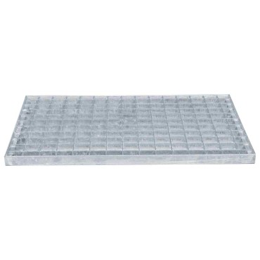 vidaXL Σίτα Ασημί 50 x 35 x 2 εκ. Γαλβανισμένο Ατσάλι Ψυχρής Βύθισης