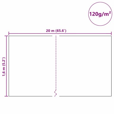 vidaXL Φλις Προστασίας Φυτού από Παγετό Λευκό 20 x 1,6 μ