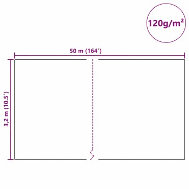 vidaXL Φλις Προστασίας Φυτού από Παγετό Λευκό 50 x 3,2 μ