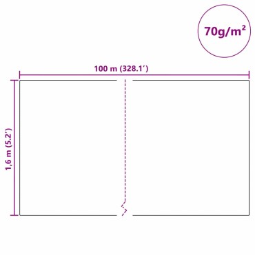 vidaXL Φλις Προστασίας Φυτού από Παγετό Μπεζ 100 x 1,6 μ