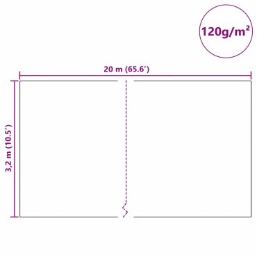 vidaXL Φλις Προστασίας Φυτού από Παγετό Μπεζ 20 x 3,2 μ