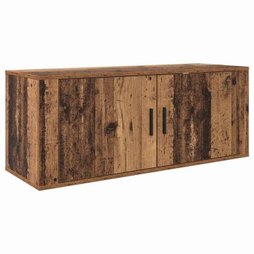 vidaXL Κρεμαστό Ντουλάπι Τηλεόρασης 100x34,5x40cm Παλιό Ξύλο